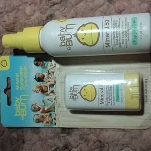 (3) BABYBUM MINERAL SUNSCREEN SPF  50 Spray, Stick, and Lotion
